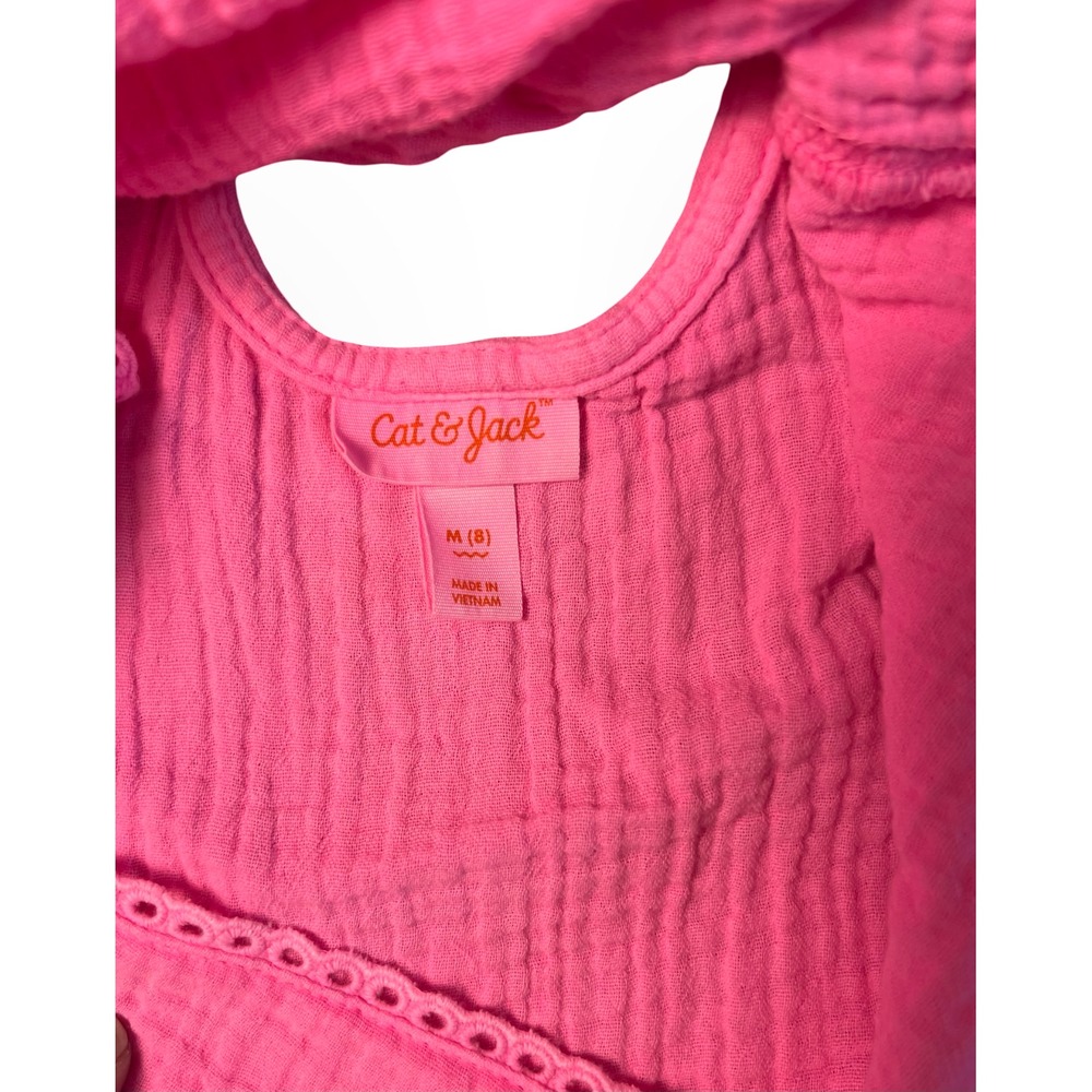 Cat & Jack Pink Girls Cotton Gauze Tank Top Size 8 M BNWT
